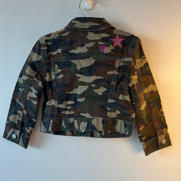 GAP Green and Brown Jean Jacket Camouflage Style - Picture 3 of 3